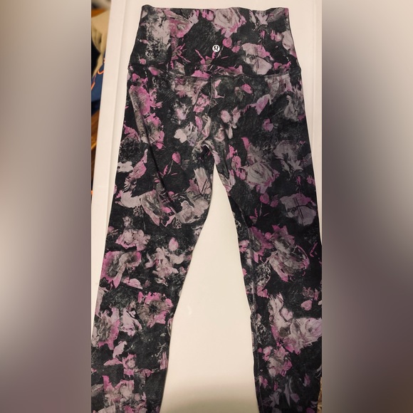 LULULEMON ALIGN HIGH-RISE LEGGING 25” purple black and grey SIZE 4 - Picture 3 of 4